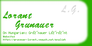 lorant grunauer business card